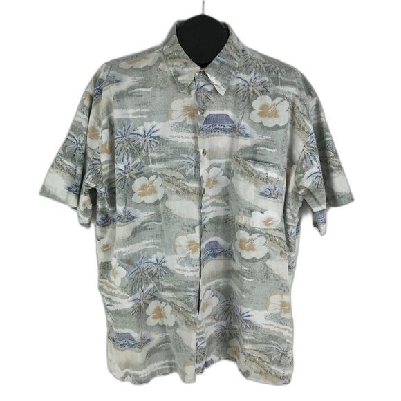 Wolverine Hawaiian Button Up Shirt Men's XL Short Sleeve 100% Cotton Casual - Picture 1 of 10